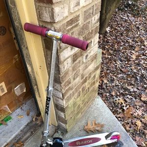 A razor scooter
